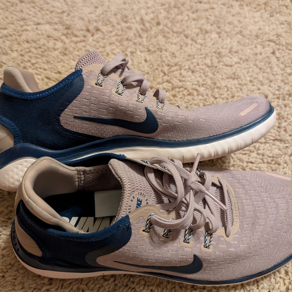 Nike Free Run 2018 Blue and Gray Running Shoes
